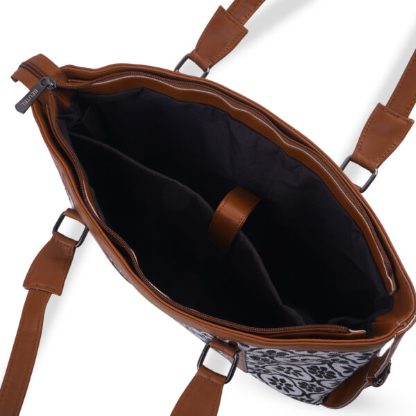 Large Capacity Croco Pattern Office Bags - Blank & White - Image 6