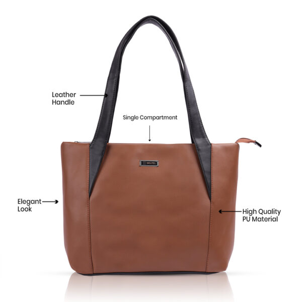 Classic Brown Tote Bag for Office - Image 4