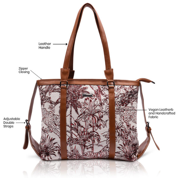 Large Capacity Elegant Handcrafted Tote Bag for Office - Image 5